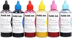 CoYlBod 6 Colors Sublimation Ink Refilled Bottles for Epson Artisan 1430 1400 835 L805 L800 837 710 810 700 725 730 Printers,Sublimation Ink 6 Colors Refill Ink kit for Refillable Cartridges CISS