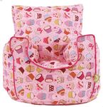 Cotton Cupcake Bean Bag Arm Chair with Beans