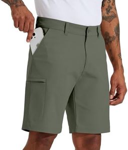 Willit Men's Golf Shorts Stretch Hiking Cargo Shorts Athletic Quick Dry Casual Work Shorts with Pockets 10" Dark Forest 40