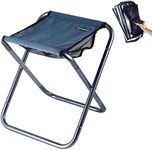 TRIWONDER Mini Folding Camping Stool, Lightweight & Portable Camp Chair Foldable Outdoor Chairs for Travel Picnic Camping Hiking Backpacking, Compact Traveling Foot Stool (Blue - L)