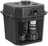 VEVOR Utility Sink Pump, 1/2 HP, 120-Volt, 3500 GPH Flow, 28 ft Head, Under-Sink Sump Pump System with 6 Gallon Basin, Automatic Utility/Laundry Sink Pump, Drain Pump with 1-1/2" NPT Outlet, Black