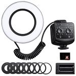 GODOX RING72 Macro Ring Light 8W 5600K Color Temperature 10% - 100% Adjustment(in 10 Levels) Compact Light with 8 Lens Adapter Rings for Portrait, Jewelry, Insects and Dental Photography