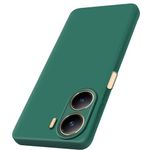 Fashionury Back Cover for Vivo T2X 5G | Camera Bump Protection | Matte Soft Silicon Flexible | All Side Shock Proof Rubberised Back Case Cover for Vivo T2X 5G (Green)