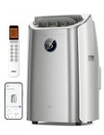 Dreo Portable Air Conditioners, AC Unit for Bedroom with Drainage-free Cooling, 46dB Quiet, APP/Voice/Remote, 24h Timer with Fan & Dehumidifier, Smart Air Conditioner for Room Indoors