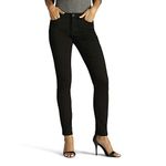 Lee Women's Slimming Fit Rebound Skinny Leg Jean, Black, 12 Short