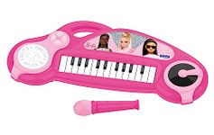 Lexibook K704BB Barbie, Electronic Piano for Children with Light Effects, Microphone, Drums, Built-in Speaker, Demo Tunes, DJ Player, Pink, Rose