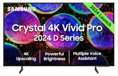 Samsung 108 cm (43 inches) D Series Brighter Crystal 4K Vivid Pro Ultra HD Smart LED TV UA43DUE77AKLXL (Black)