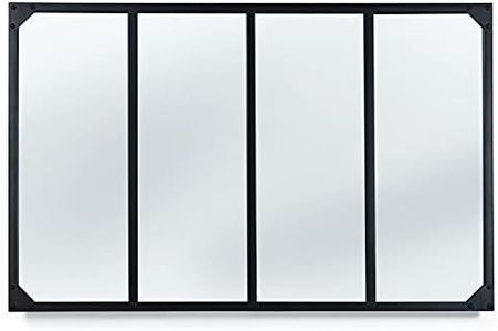 IDMarket - Miroir verrière 4 Bandes Design Industriel 110x70 cm