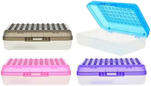BAZIC Products Plastic Pencil Case Utility Storage Box, Regal Assorted Color, Multi Purpose Organizer for Pens Pencils, 24-Pack