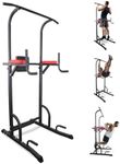 Mobiclinic® Fitness, Power Tower Dip Station, MultiFit, Adjustable Height and Backrest, Multi gym, Heavy Duty, Multi-functional Tower, Home Gym, Pull-up bar, Abdominal Exercise