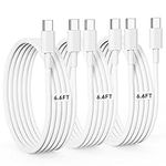 USB C to USB C Cable [3Pack-6.6FT] 3A/60W PD Fast Charger USB Type C Data Cable for iPhone 15 Pro Max, MacBook Air, MacBook Pro 14/13 inch, iPad Pro 12.9''/ 11'', iPad Mini 6, Pixel 6/6 Pro, Galaxy