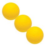 Champion Sports Lacrosse Balls: Official Size Sporting Goods Equipment for Professional, College & Grade School Games, Practices & Recreation - NCAA, NFHS and SEI Certified - Pack of 3 - Yellow