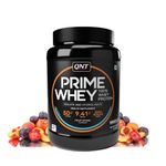 QNT Prime Whey Protein Powder | Fruit Stone, 1Kg | Triple Blend of Whey Protein Isolate, Concentrate & hydrolysate | 25g Whey Protein for Muscle Building | 4.7g BCAA per scoop