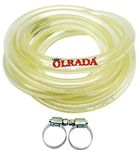 Olrada Nylon 30 Meter Rubber Gas Pipe with 2 Clamps, Clear