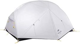 Naturehike Mongar 2 Person Backpacking Tent 3 Season Camping Tent Ultralight Double Layer Free Standing Tent for Camping Hiking Cycling (Gray-20D Nylon)