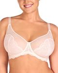 HSIA Minimizer Bras for Women, Full Coverage Lace Bra for Heavy Breasts Unlined Bras with Underwire, Dusty Peach 36C