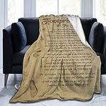 Footprints in The Sand Poem Novelty Blanket Soft Flannel Fleece Throw Blanket Super Soft Lightweight for Couch 50"X40"