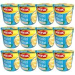 Instant Mashed potatoes Pots Halal Certified Mashed Potato Pot 40g | FabFinds Mug (12 Pack, Cream)