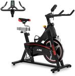 JLL IC300 Pro Exercise Bike for Home Use, Direct Belt Driven with 20kg Flywheel, Magnetic Resistance, 3-Piece Crank, Stationary Bike with LCD Monitor, Heart Rate Sensors, Indoor Cycling Bike