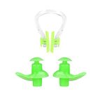 Swimming Kit Nose and Ear Protector Water Protector Nose Clip and Ear Clip For Swimmer, Adults and Children Swimming Ear Plugs for Swimming (Green)