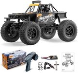 FMS RC Crawler 1/24 Lemur FCX24 4 Wheel Drive RC Rock Buggy, 2.4Ghz 380mAh Hobby Grade RC Car Model Off Road Vehicle RTR for Adults, Orange