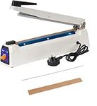 MOGOULUA 300mm Heat Sealer for Heating Seal Bags 12" Portable Foil Sealer Metal Heat Sealer Machine for Mylar PP PE Bags Balloon Sealer 3mm Seal Width Bag Sealer(White)