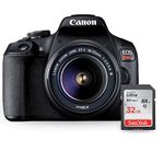 Canon EOS Rebel T7 with EF-S 18-55mm f/3.5-5.6 Lens + Ultra 32GB SD Bundle [International Version]