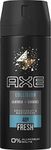 Axe Axe Body Spray Collision Leather & Cookies without Aluminium Salts 3 x 150 ml