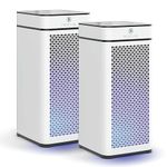 Medify MA-40-UV Air Purifier with True HEPA H14 Filter + UV Light | 840 sq ft Coverage | White, 2-Pack