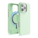 elago Magnetic Silicone Case Compatible with iPhone 16 Pro Case 6.3 Inch Compatible with All MagSafe Accessories - Built-in Magnets, Soft Grip Silicone, Shockproof [Soft Mint]