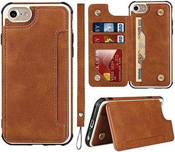 FROLAN for iPhone 6 Plus / 6s Plus Wallet Case, 5.5 Inch, with Credit Card Holder Slot Premium PU Leather Slim Fit Drop Protection Shockproof Cover (Brown)