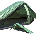 VFM - Single Eiger Trekker Tent - Sage Green 1 Person Waterproof, Lightweight & Durable Camping Shelter With Carry Bag - Pinnacle Summit Outdoor Leisure