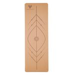 YOGVALLEY Cork Yoga Mat or Men And Women (Cork Material 8Mm Extra Thick Extra Long Extra Wide) | Non-Slip | Designed | Extra Wide & Thick | Exercise Mat For Home, Pilates, Gym & Fitness