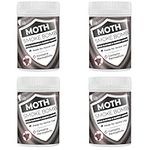 Moth Smoke Bombs (Pack of 4) 13.25% Permethrin - Maximum Strength Carpet Moth Killer, Quick & Efficient, Thorough Coverage, Essential for Moth Treatment, Clean & Non Staining