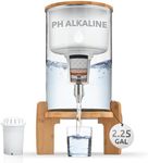 Invigorated Water pH Recharge Alkaline Water Filter Dispenser - Multi-Stage Long Lasting Filter - Removes Chlorine Heavy Metals & Fluoride - Compact Sleek and Modern Countertop - Durable Design