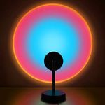 YouOKLight Sunset Lamp, Projector Rainbow Light 10W LED Projection Night Light 180 Degree Rotation Romantic Rainbow Light USB Charging for Photography Party Home Living Room Bedroom Decor, Rainbow