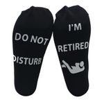 Do Not Disturb I'm Retired Funny Socks, Novelty Socks Christmas Gift for Women Men Dad Grandpa Husband Boyfriend