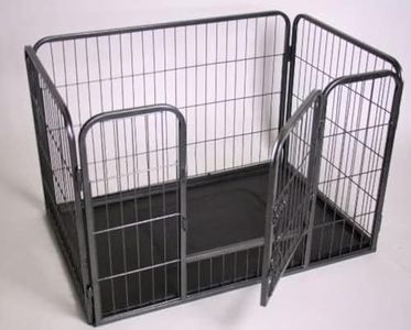 BUNNY BUSINESS Doggy Style Enclos de Mise Bas Robuste avec Plateau en ABS pour Chiot Cage Cage Cartes Cage (Petit) Noir