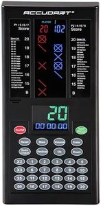 Accudart Cybermatch 2000 Electronic Dart Scorer – 32 Games with 580 Variations, 5 Skill Level Computer Opponents, 8-Player X/O Cricket Scoring Display – Battery Operated for Steel Tip Darts