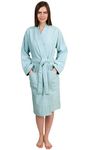 TowelSelections Womens Robe, Kimono Bathrobe for Women, 100% Cotton Knee Length Terry Cloth Robes for Women, Cameo Pink, Medium-Large