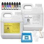 Silicone Mold Making Kit - .5 Gallon Kit Translucent Liquid Silicone Rubber 15A with Silicone Pigment, Bricks - Fast Cured 1:1 Ratio Silicone Casting for Making Silicone Resin Molds, with Instructions