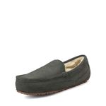 DREAM PAIRS Men's Au-loafer-01 House Slippers Moccasin Indoor Outdoor Fuzzy Furry Loafers Suede Leather Warm Comfortable Shoes Size 10.5, Grey