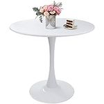 Modern Round Dining Table White 31.