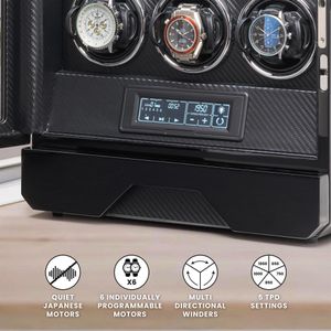 BARRINGTON 6-Watch Automatic Winder – Luxury Watch Storage Display