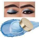 Oulac Blue Cream Eyeshadow also for Highlighter Large Capacity Highly Pigmented Eye Shadow Waterproof &Long Lasting with Moisturizing Formula. Shimmer Glitter Eye Makeup. 6g.(02)