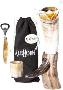 AleHorn Viking Drinking Horns & Mugs Collection – Authentic Handcrafted Horn Tankards, Cups, Shot Sets & Display Horns (Various Styles)