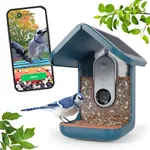 BIRD BUDDY® Original Smart Bird Feeder with Camera - Solar Powered Charging, AI Bird Species Identification, 5MP Photos, 1080p HD Video Live Stream Camera, 2.8in Focus Works with Alexa