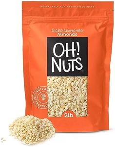 Almonds Diced Blanched | Raw - 100% Natural | 2 lb | High-Protein Diced Almonds | Packed in New York Zip-Seal Bag for Exceptional Freshness by Oh Nuts