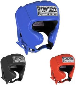 Contender Fight Sports Competition Boxing Headgear with Cheeks Blue, Medium