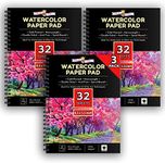 Watercolor Paper Water Color Paper White 3 Pack 5.5x8.5” (96 Sheets)- Water Color Paper Sketch Book - Watercolor Paper Pad, Watercolor Pad, Watercolor Paper Sketchbook - Water Color Paper for Artists